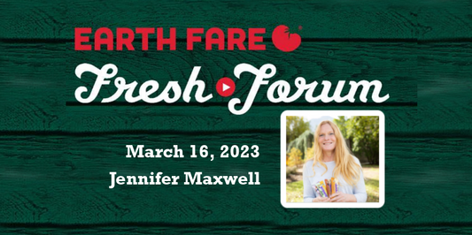Jenny Maxwell tells "The JAMBAR Story" on the Fresh Forum hosted by Earth Fare.